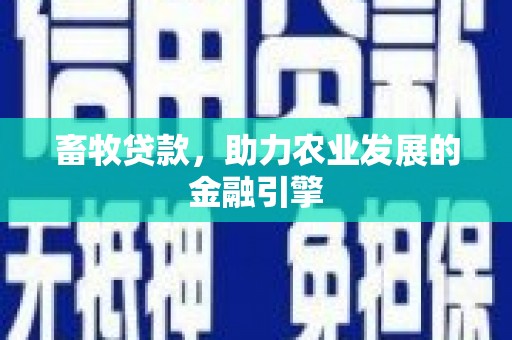 凤阳畜牧贷款，助力农业发展的金融引擎