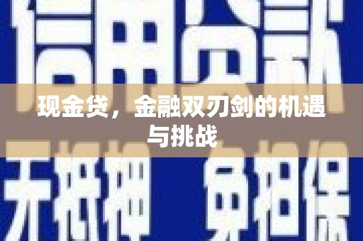 凤阳现金贷，金融双刃剑的机遇与挑战