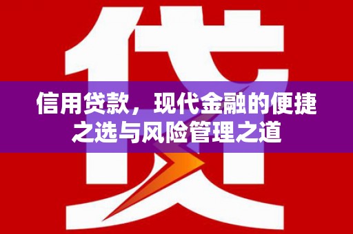 凤阳信用贷款，现代金融的便捷之选与风险管理之道