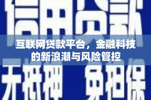 凤阳互联网贷款平台，金融科技的新浪潮与风险管控
