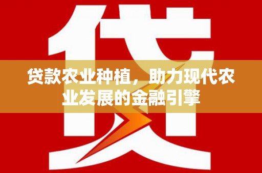 凤阳贷款农业种植，助力现代农业发展的金融引擎
