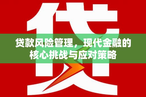 凤阳贷款风险管理，现代金融的核心挑战与应对策略