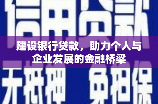 凤阳建设银行贷款，助力个人与企业发展的金融桥梁
