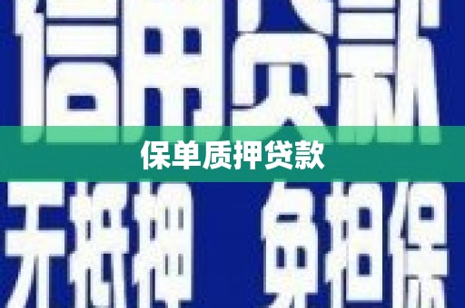 凤阳保单质押贷款
