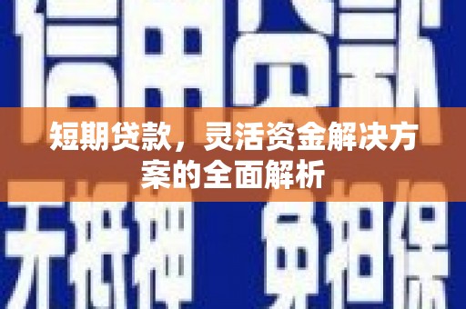 凤阳短期贷款，灵活资金解决方案的全面解析