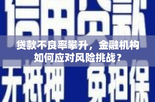 凤阳贷款不良率攀升，金融机构如何应对风险挑战？