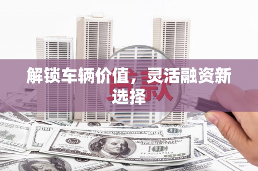凤阳解锁车辆价值，灵活融资新选择