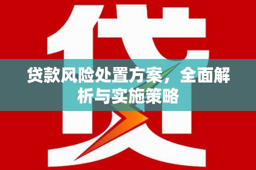 凤阳贷款风险处置方案，全面解析与实施策略